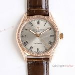 AAA Swiss Copy Vacheron Constantin Fiftysix TW Factory Rose Gold Gray Dial Watch